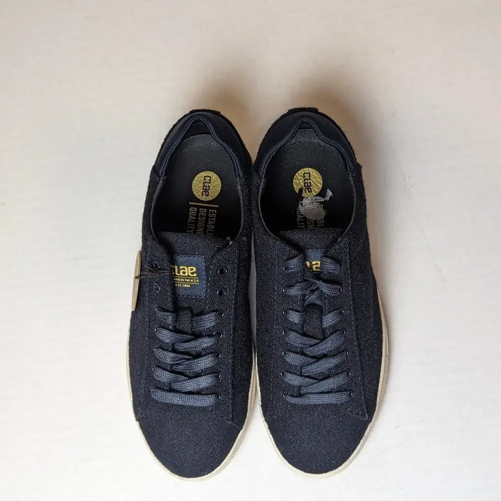 NWT Clae Bradley Textile Wool Sneakers Mens Size 4/EUR36/Womens 5.5 Deep Navy